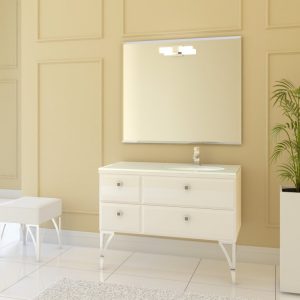 Mobilier baie Shantal / Marsan-110x50x50cm, alb
