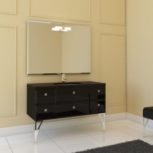 Mobilier baie Shantal / Marsan-120x50x50cm, negru